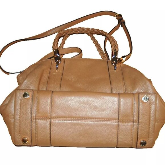 Michael Kors MK Soft Leather Handbag Medium Large Tote Zippered Purse EUC - Picture 2 of 12